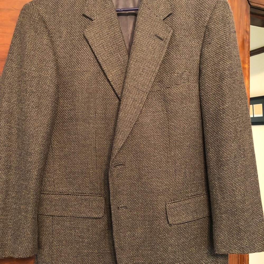 Vintage Wool Oliver Blazer - Grey/Olive - 43R